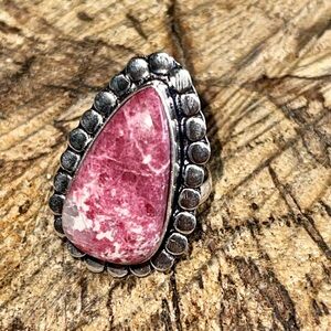 Rosaline Pink Thulite Ring Size 5 1/2